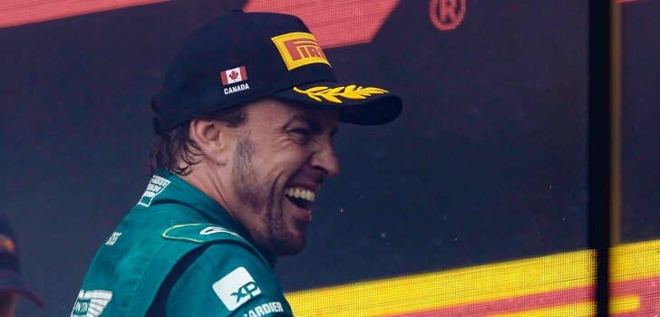 Alonso celebra el 2º puesto en Canadá