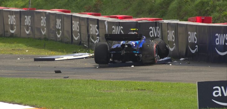 Accidente de Sargeant en el GP de Países Bajos