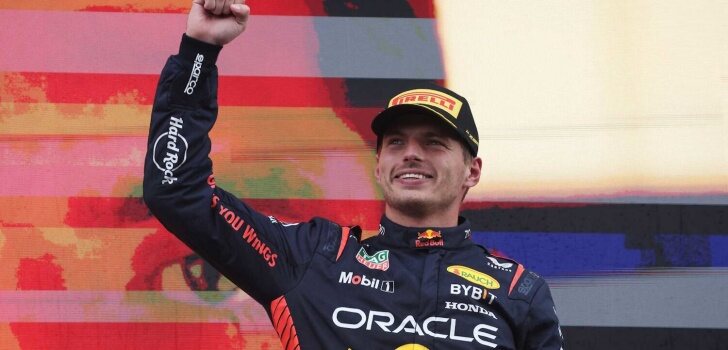 Verstappen, en el podio de Zandvoort