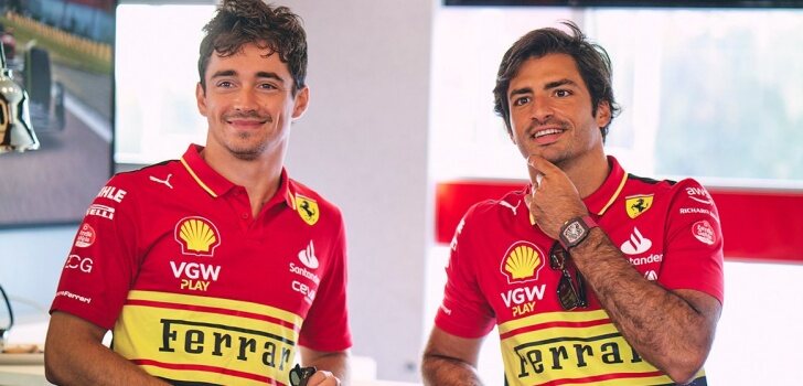 Leclerc y Sainz, juntos en Monza