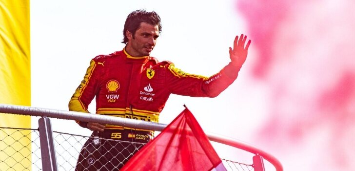Sainz, en el podio de Monza