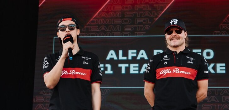 Zhou y Bottas, juntos en Monza