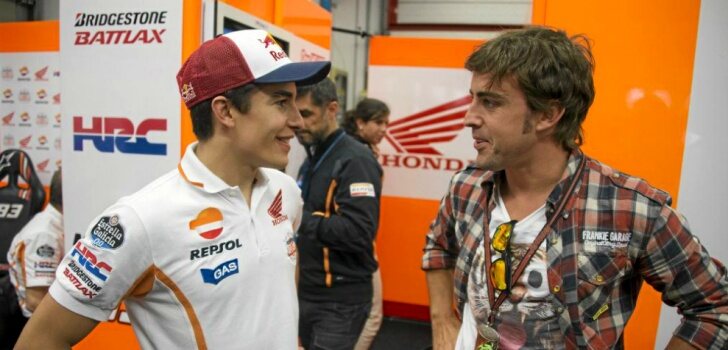 Márquez, junto a Fernando Alonso