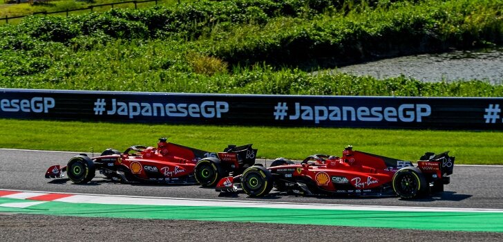 Leclerc y Sainz, en Suzuka