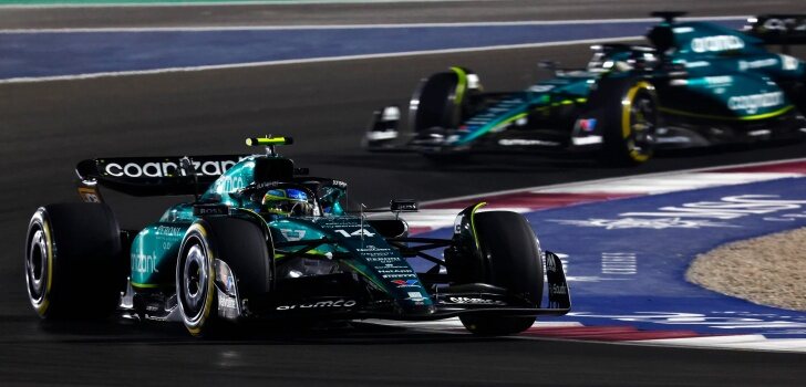 Alonso y Stroll, en el GP de Catar 2023