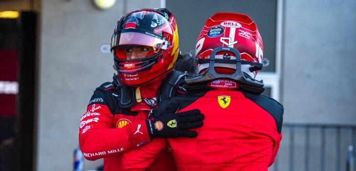 Leclerc y Sainz, primera línea en México