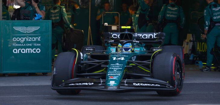 Alonso, en los boxes de México