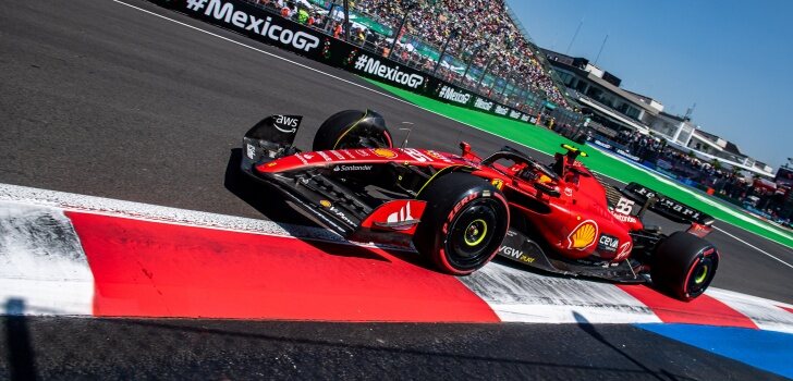 Sainz, en la carrera de México