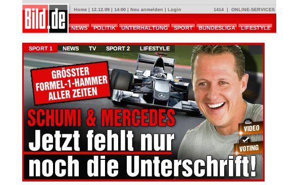 La prensa alemana da por hecha la vuelta de Schumi