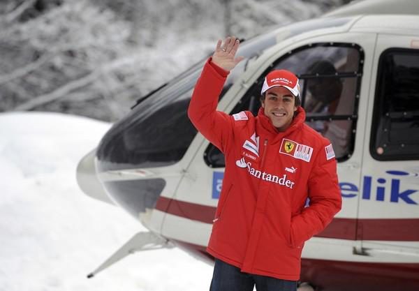 Alonso se viste de rojo en Madonna di Campiglio