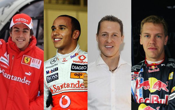 Alonso, Hamilton, Schumacher y Vettel encabezan las apuestas