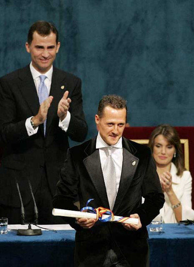 Schumacher recibe el Príncipe de Asturias