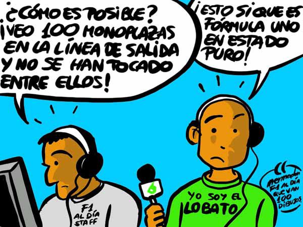 La viñeta (100): 'Cien monoplazas en la línea de salida'