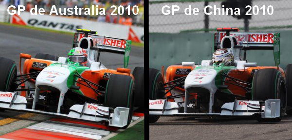 Force India es el primer equipo en cambiar sus espejos