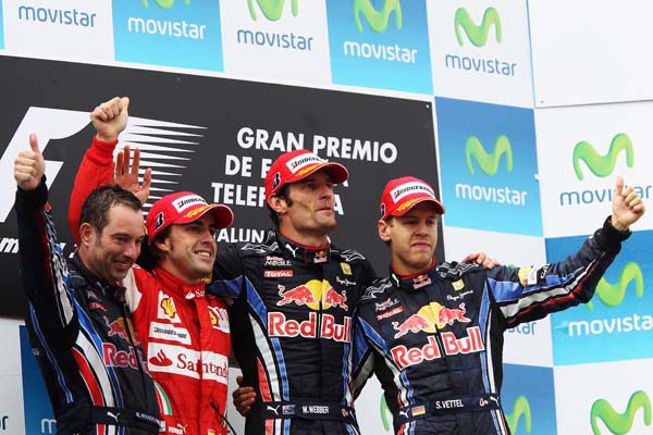 Victoria para Webber y podio para Alonso en el GP de España 2010