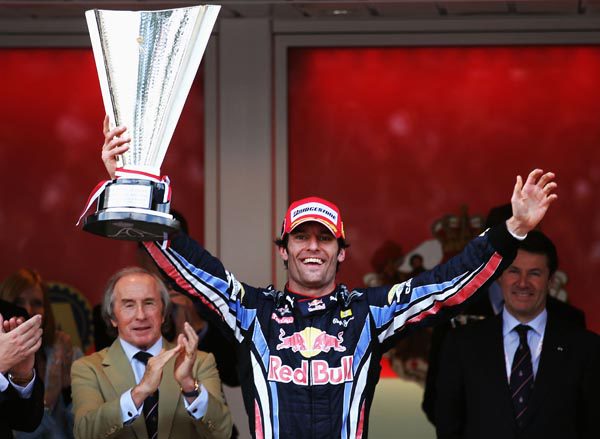 Webber sube a lo más alto del podio en MonteCarlo