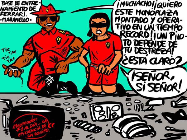 La viñeta (116): 'Base de entrenamiento de Ferrari'