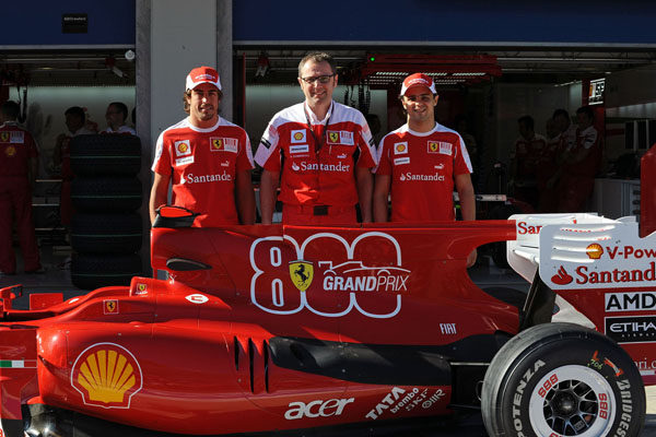 Ferrari decora el F10 para celebrar sus 800 GP