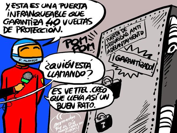 La viñeta (124): 'Alonso y su puerta infranqueable'