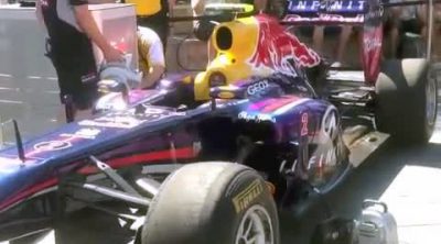 El Red Bull RB7 "cantando" el himno de Australia