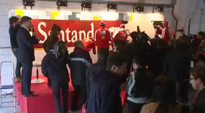 Time lapse del mural del Banco Santander y Ferrari