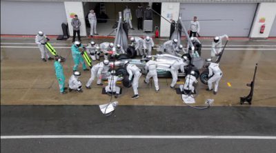 Mercedes nos muestra todos los detalles de sus 'pitstops'