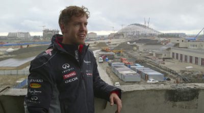 Sebastian Vettel y Red Bull visitan la construcción del circuito de Sochi