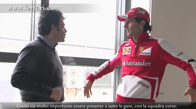 Pedro de la Rosa explica su trabajo en Maranello