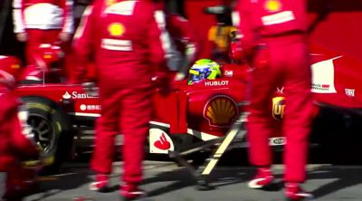 Dentro del Gran Premio de España 2013 con Ferrari