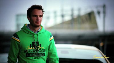 Giedo van der Garde presenta la colección de ropa de McGregor