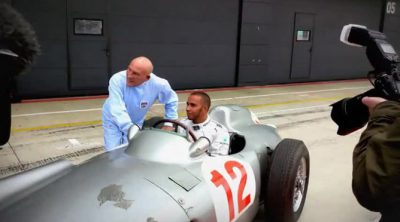 Lewis Hamilton se reúne con Stirling Moss como previo al GP de Gran Bretaña