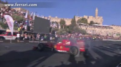 60.000 personas vibraron con la exhibición de Ferrari en Jerusalén