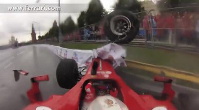 Así fue la accidentada exhibición de Kamui Kobayashi en Moscú