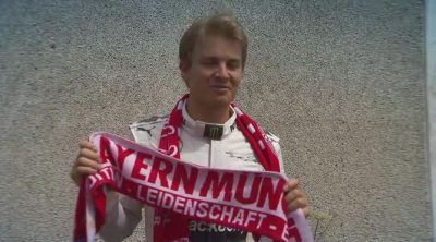 Nico Rosberg muestra su especial apoyo al Bayern de Munich