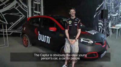 Romain Grosjean presenta el nuevo Renault Captur en Budapest