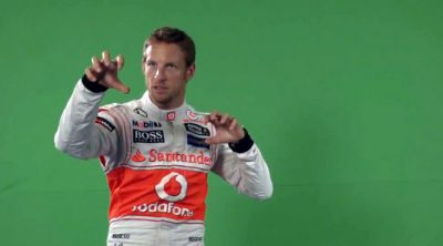 Así se hizo el sórdido anuncio de Jenson Button y el Santander