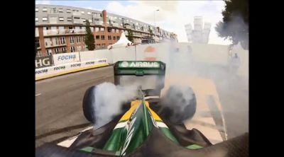 Los 'donuts' de Giedo van der Garde en Rotterdam