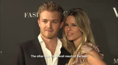 Rosberg y su novia acudieron a la 'Mercedes Benz Fashion Week 2011'