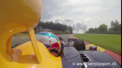 'On board' con Max Verstappen en su demo en Spa