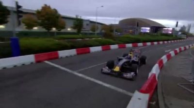 Mark Webber y Daniel Ricciardo en el Red Bull Speed Jam