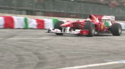 Giancarlo Fisichella en el Motorshow de Bolonia 2011