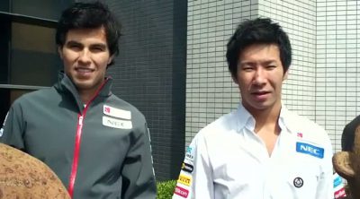 Sergio Pérez y Kamui Kobayashi hablan sobre el GP de China 2012