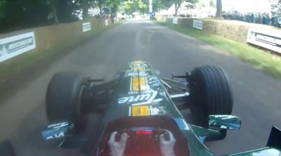 Una vuelta 'onboad' con Heikki Kovalainen en el Festival de Goodwood