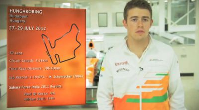 Paul di Resta analiza el circuito de Budapest